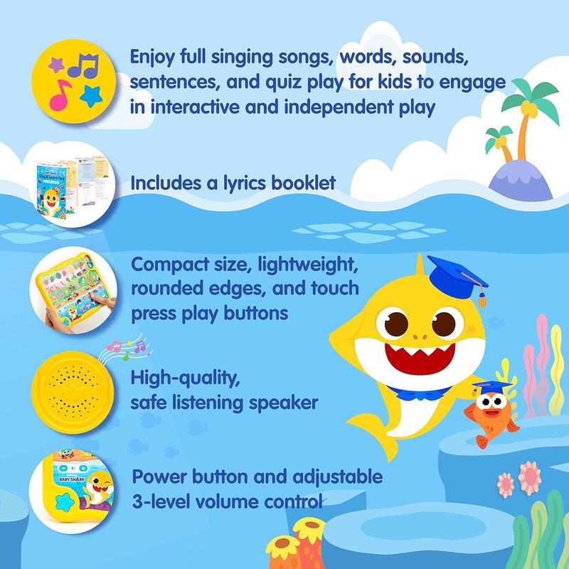 Baby Shark First Sing & Learn Pad Toys, Interactive Learning Toys For Toddlers 1-3