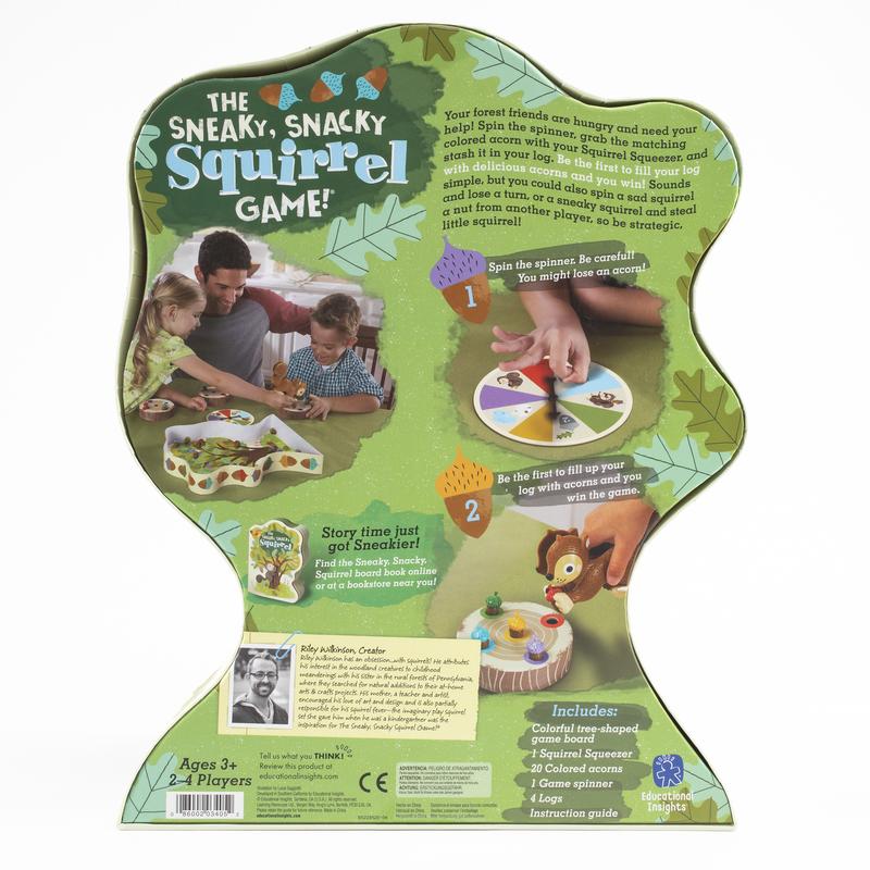 Educational Insights The Sneaky, Snacky Squirrel Game, 4 players, for Preschoolers & Toddlers, Gift for Toddlers Ages 3+