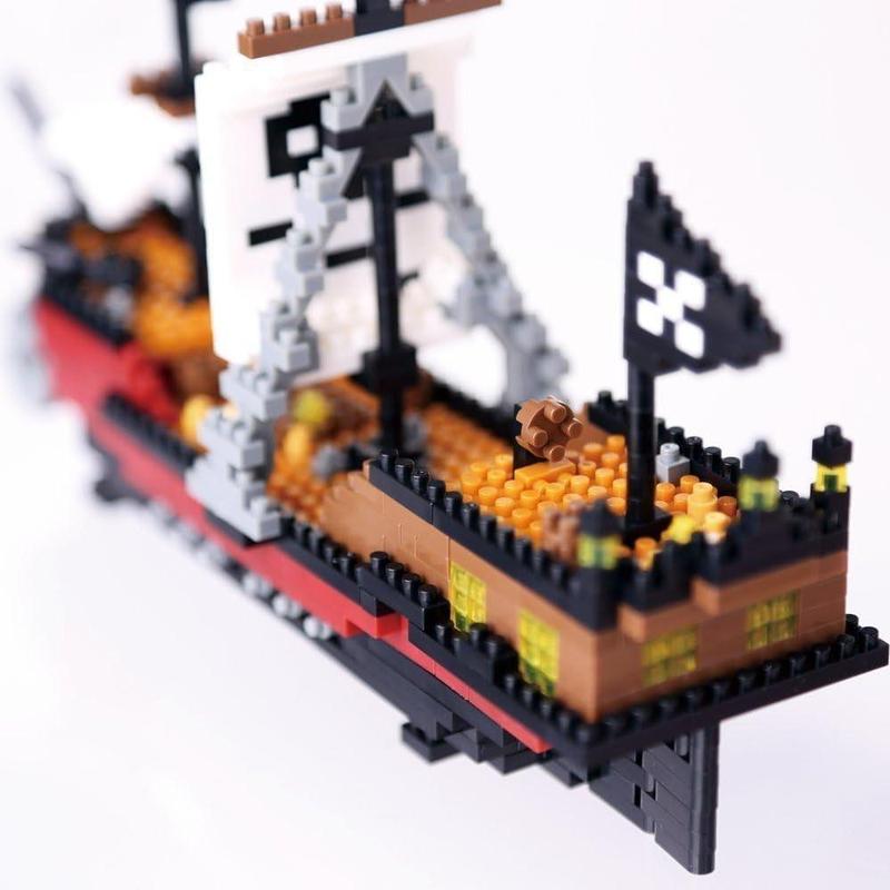 780pcs set Pirate Ship Building Block Toy, Creative Desktop Ornament, Educational Toy for Adults and Kids