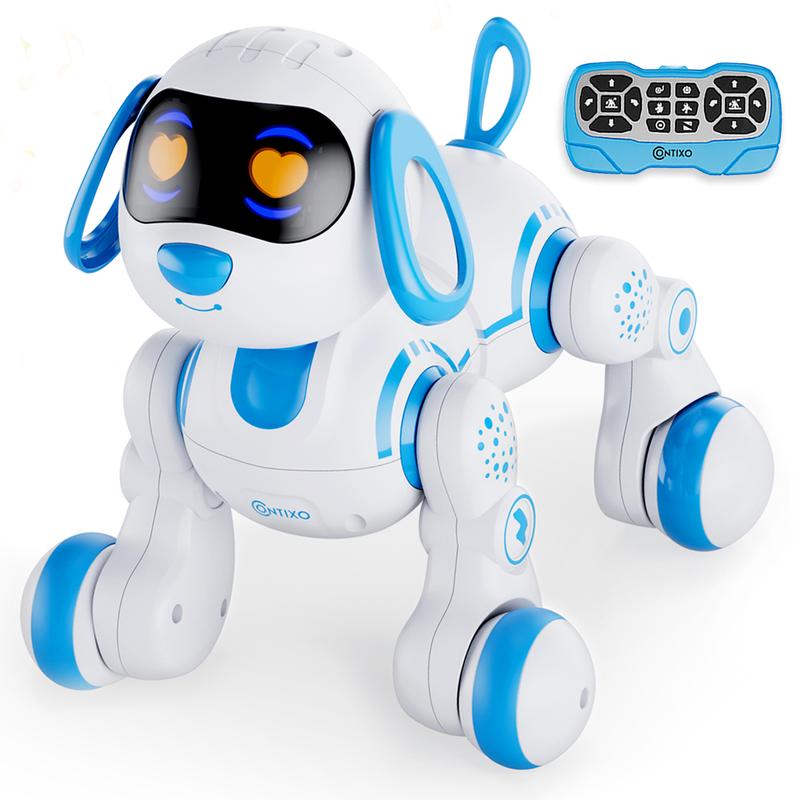 Contixo Smart Puppy, Kids & Toddlers Ages 3-8, Interactive Learning Robot Dog Toy, Remote Control, Lights & Sounds, Boys & Girls Gesture Sensing remote control