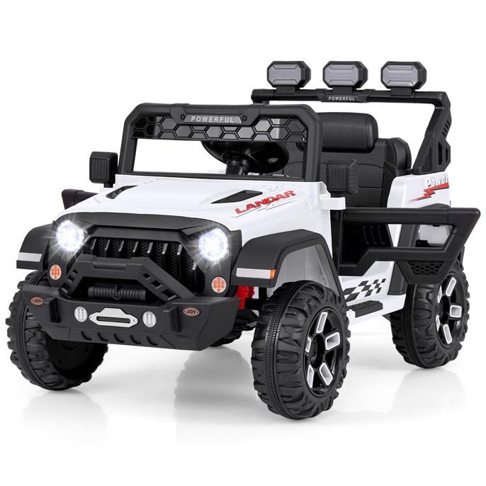 [ShopTab] Black Friday Festival JOY Ride on Car, 12V Battery Powered Truck Vehicle with Remote Control, Spring Suspension, Headlights, Music, Horn, MP3, USB & Aux Port