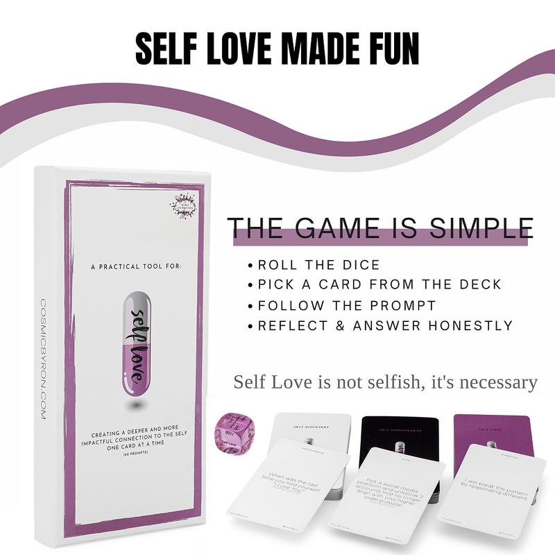 Self-Love Card Game Educational - 60 Cognitive Behavioral Science Cards for Self-Discovery, Affirmations and Self-Improvement