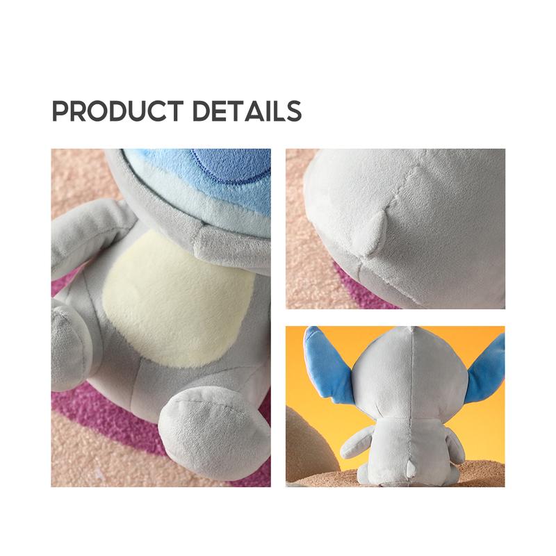 Disney Stitch Animal Crossing Dress Series Stith Doll 10 inch Cute Doll Lovely Doll 100% Authentic Disney Doll Comfortable In Hand With Cute Gray Shark Coat Suit