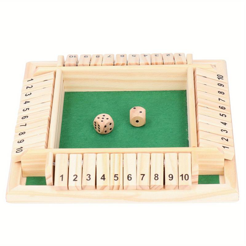 Wooden number board dice game set toy 4 person show party party game