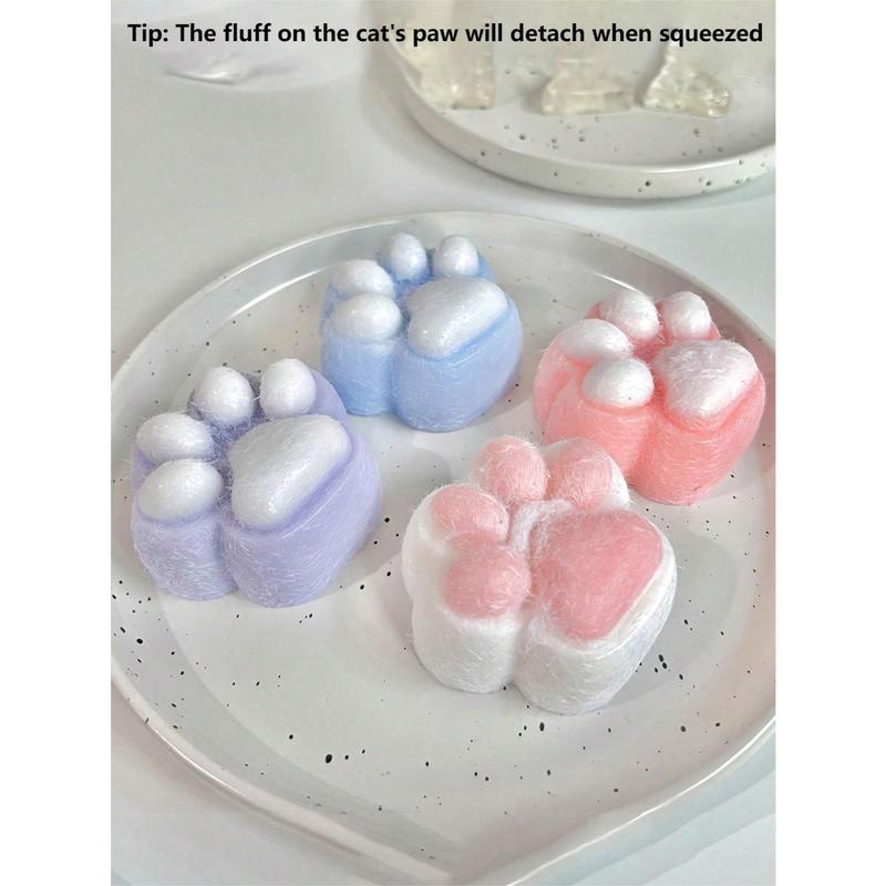 Cute Stress-Relief Plush Cat Paw: Portable Squeeze Toy, Perect for Desk & on-The-Go Stress Relief Toys