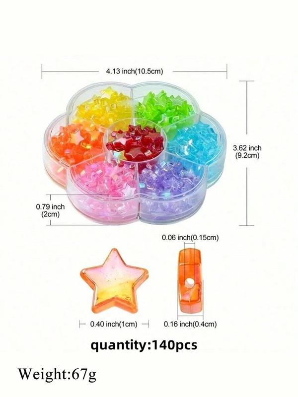 Star Shaped Beads, Colorful Beads for DIY Jewelry Making, Fashion Accessories for Mobile Phone Chains, DIY Jewelry Accessories