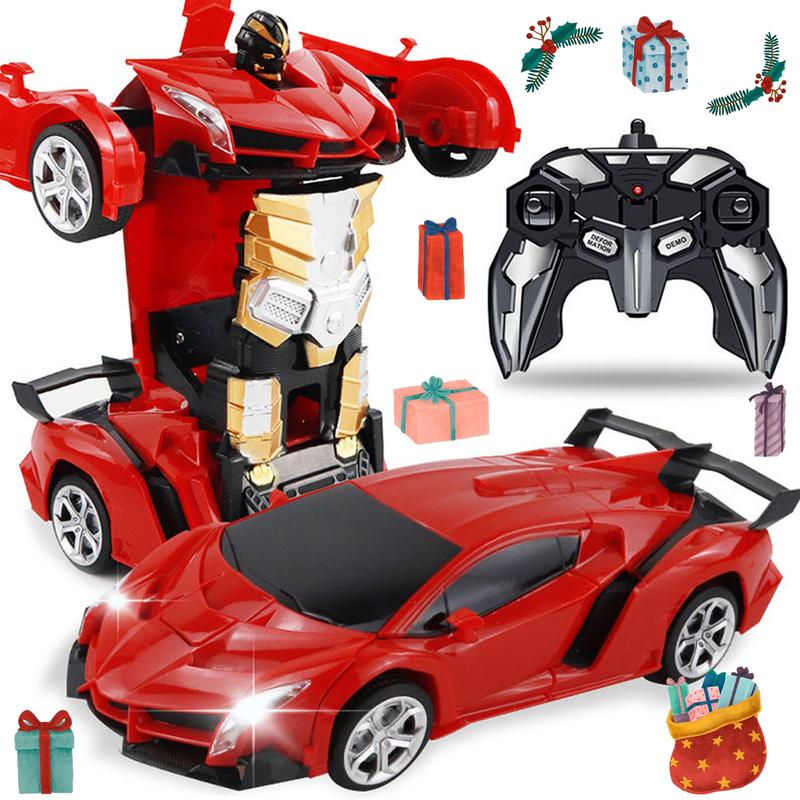 Remote Control Car, 1 Set Transform Robot RC Car, One-button Deformation & 360 Degree Rotating Drifting Car, Electric Toy Car for Boys & Girls