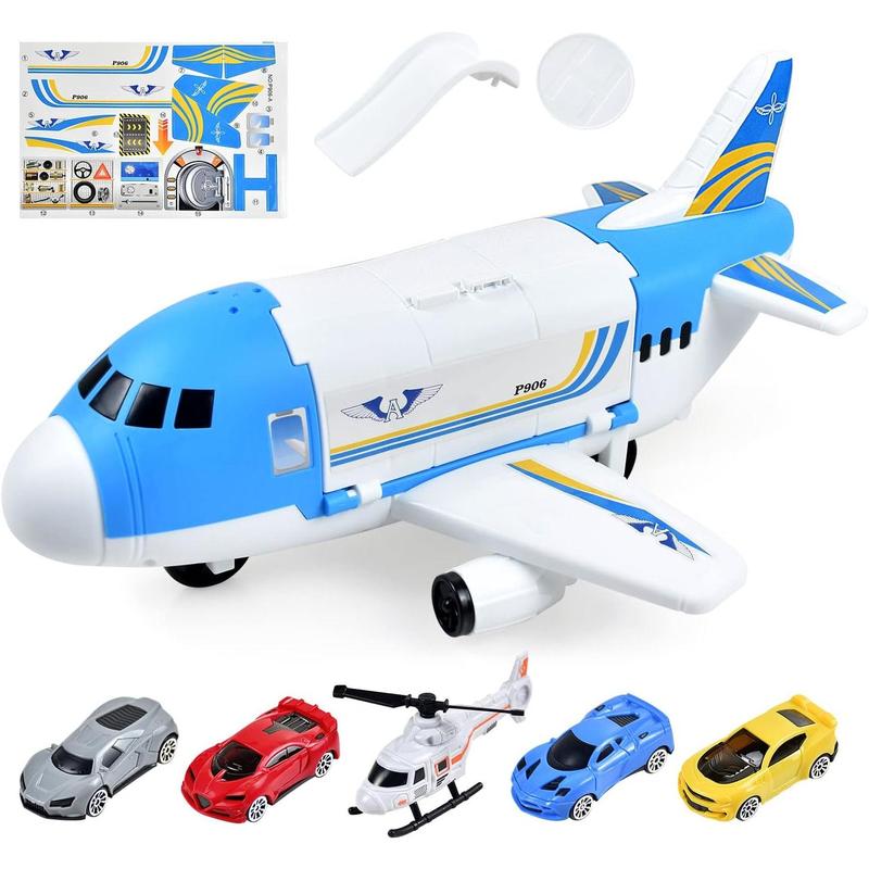 Transport Cargo Airplane Car Toy Play Set for 3+ Years Old Boys and Girls