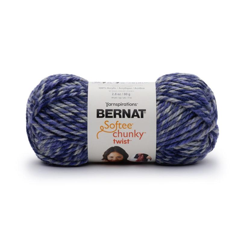 Bernat Softee Chunky Twist Marled 100% Acrylic Bulky #6 Yarn Skein For Knitting