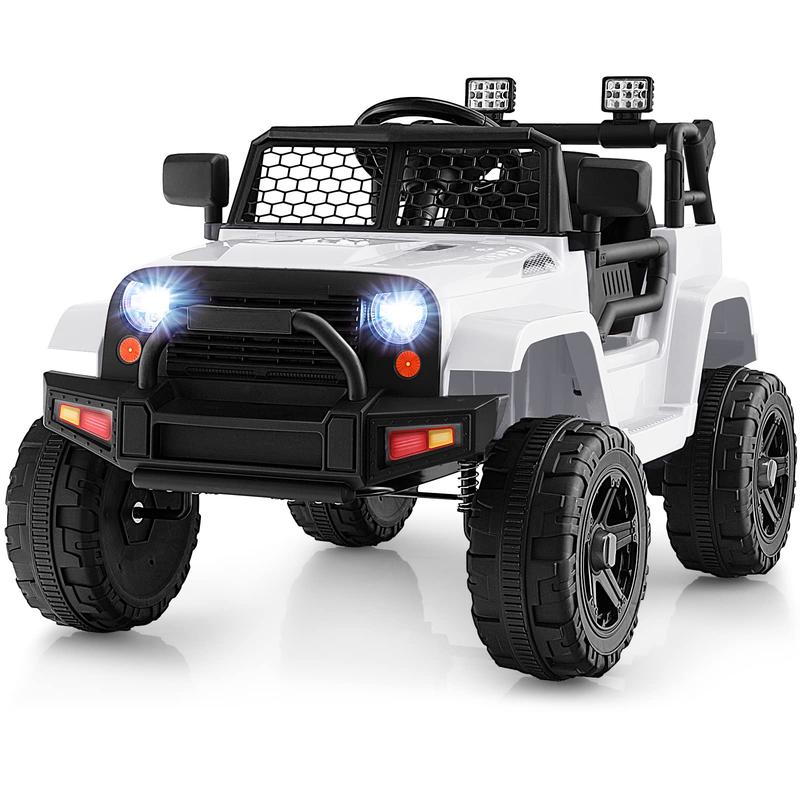 [ShopTab] Black Friday Festival JOY Ride on Car, 12V Battery Powered Truck Vehicle with Remote Control, Spring Suspension, Headlights, Music, Horn, MP3, USB & Aux Port