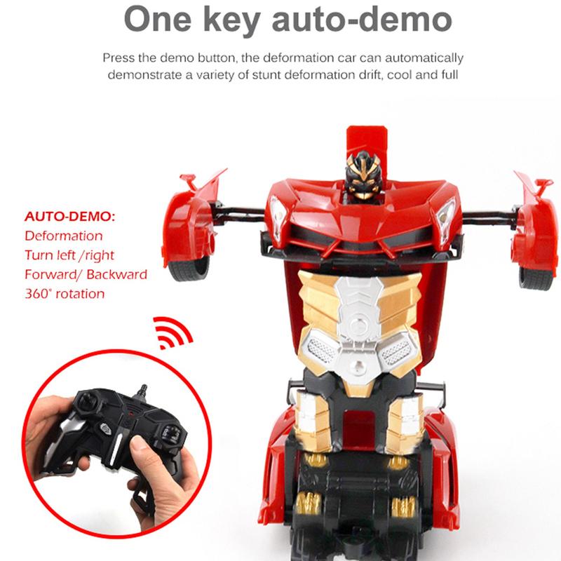 Remote Control Car, 1 Set Transform Robot RC Car, One-button Deformation & 360 Degree Rotating Drifting Car, Electric Toy Car for Boys & Girls