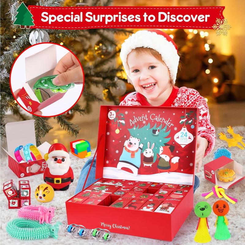 Christmas gift Fidget Advent Calendar 2024 for Kids - Sensory Toys, Stress Relief, and Surprise Gifts 48Pcs