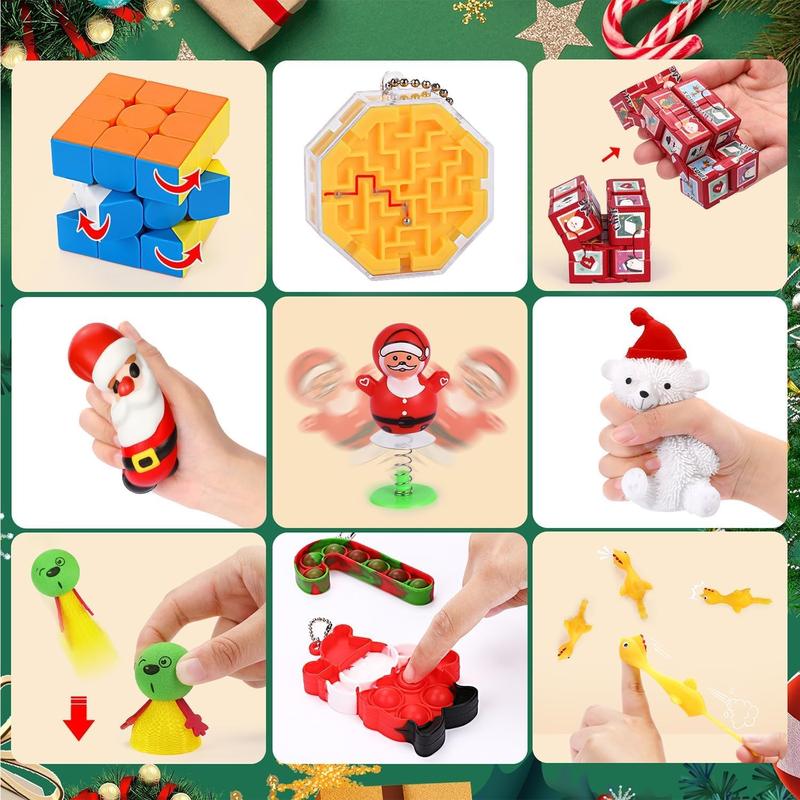 Christmas gift Fidget Advent Calendar 2024 for Kids - Sensory Toys, Stress Relief, and Surprise Gifts 48Pcs