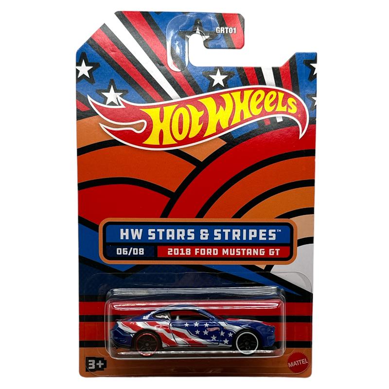 Hot Wheels Stars & Stripes 2022 Collection Diecast Models - 8 Classic & Modern Cars