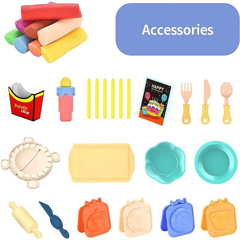 Play Dough Accessories Play Kitchen Accessories, Party Favors for Kids, Toys for Girls 4-6 Years Boys Christmas Birthday Gifts