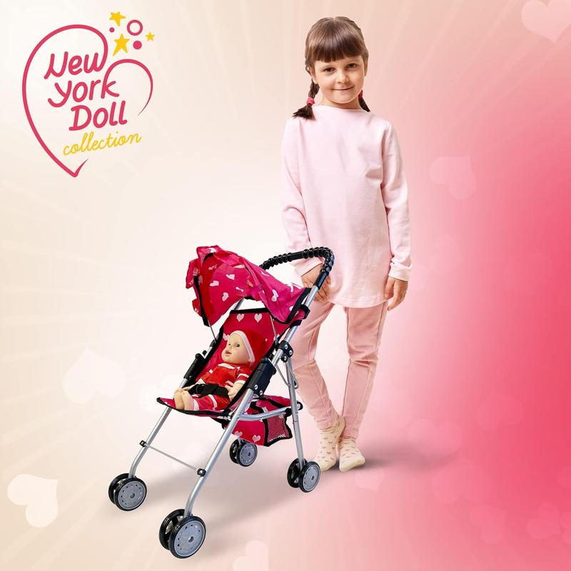 Baby Doll Accessories Set - 3-1 Baby Doll Furniture Set with Baby Doll Stroller, Baby Doll Crib, Baby Doll Swing - Baby Doll Bed Set for 18” Doll - Play Baby Doll Toys for 18