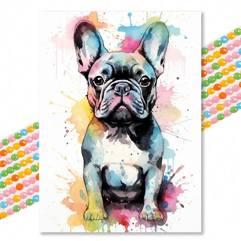 Dog Pattern DIY Diamond Arts Colorful Painting Kit without Frame, 5D Diamond Arts Colorful Painting Kit for Home Bedroom Living Room Decoration