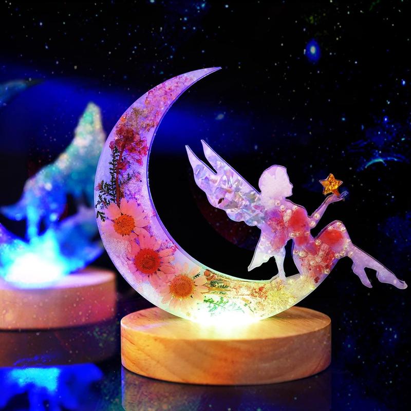 Resin Molds, Crescents Moon Molds, Epoxy Molds, Silicone Molds for Epoxy Resin, Wolf with Moon, Cat with Moon, Unicorn with Moon - LET'S RESIN