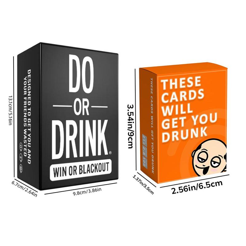 Do Or Drink Card Game, 1 Set Funny Party Card Game with 350 Cards & 175 Challenges, Party Game Supplies for Family, Friends Game Night, Men Gifts, Boyfriend Gifts