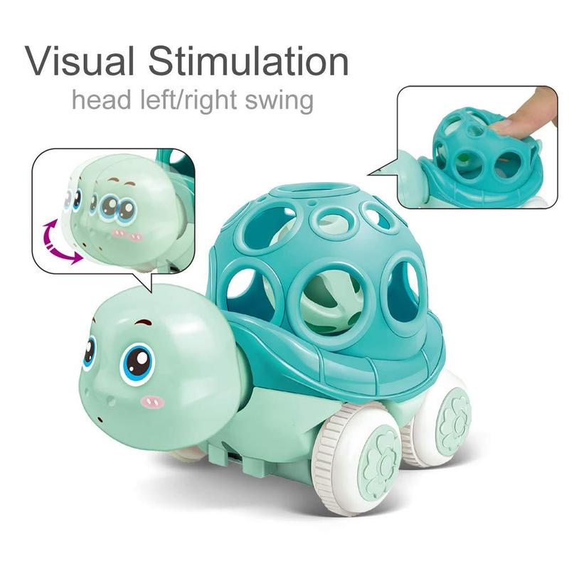 Cartoon Animal Design Car Toys, 3 Counts set Cute Rattle Pull Back Car Toy, Early Education Car Toy Set, Christmas Gift