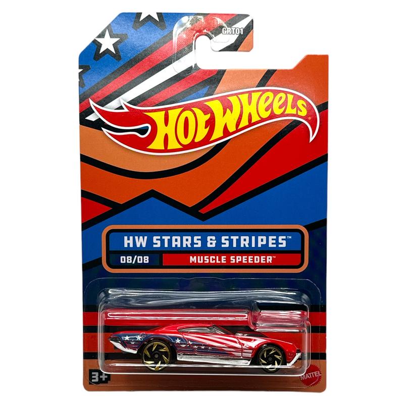 Hot Wheels Stars & Stripes 2022 Collection Diecast Models - 8 Classic & Modern Cars