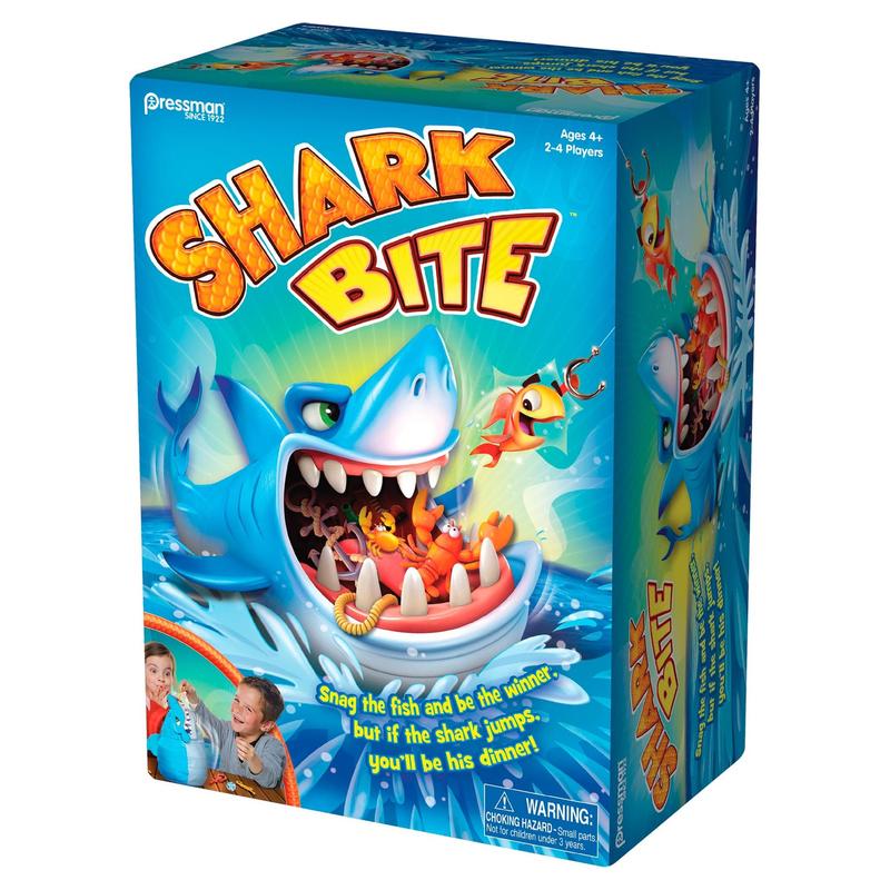 Pressman Toys Shark Bite Kids & Family Game, Fun, Fast-Paced Ocean Adventure for Ages 4+, Exciting Shark Biting Action, Easy-to-Play Family Board Game