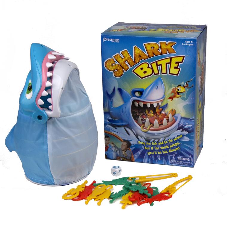 Pressman Toys Shark Bite Kids & Family Game, Fun, Fast-Paced Ocean Adventure for Ages 4+, Exciting Shark Biting Action, Easy-to-Play Family Board Game