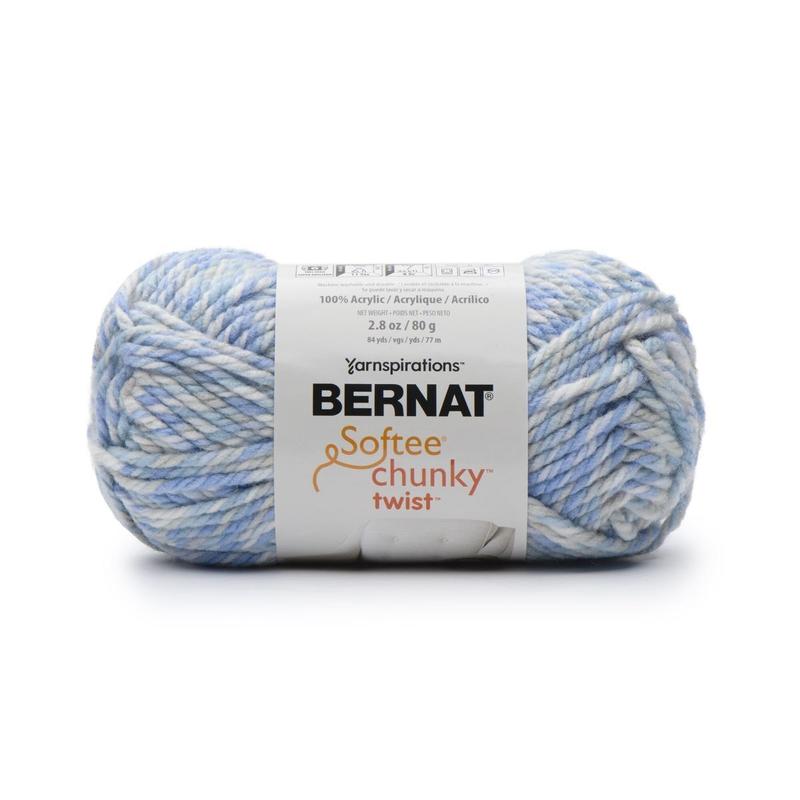 Bernat Softee Chunky Twist Marled 100% Acrylic Bulky #6 Yarn Skein For Knitting