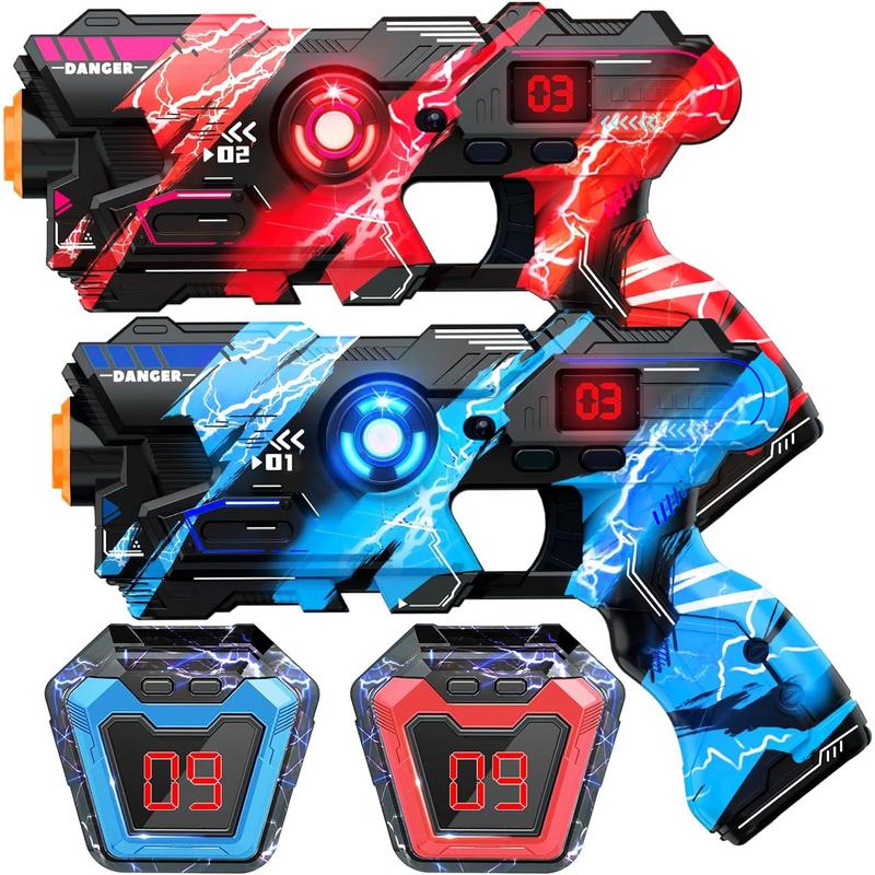 Laser Tag Guns Set of 2 with Digital LED Score Display Vest Multi-Functional Laser Tag Fun Indoor&Outdoor Toys for s Ages 8 9 10 11 12+ Years Old Boys Girls Teens Adults Birthday Gift