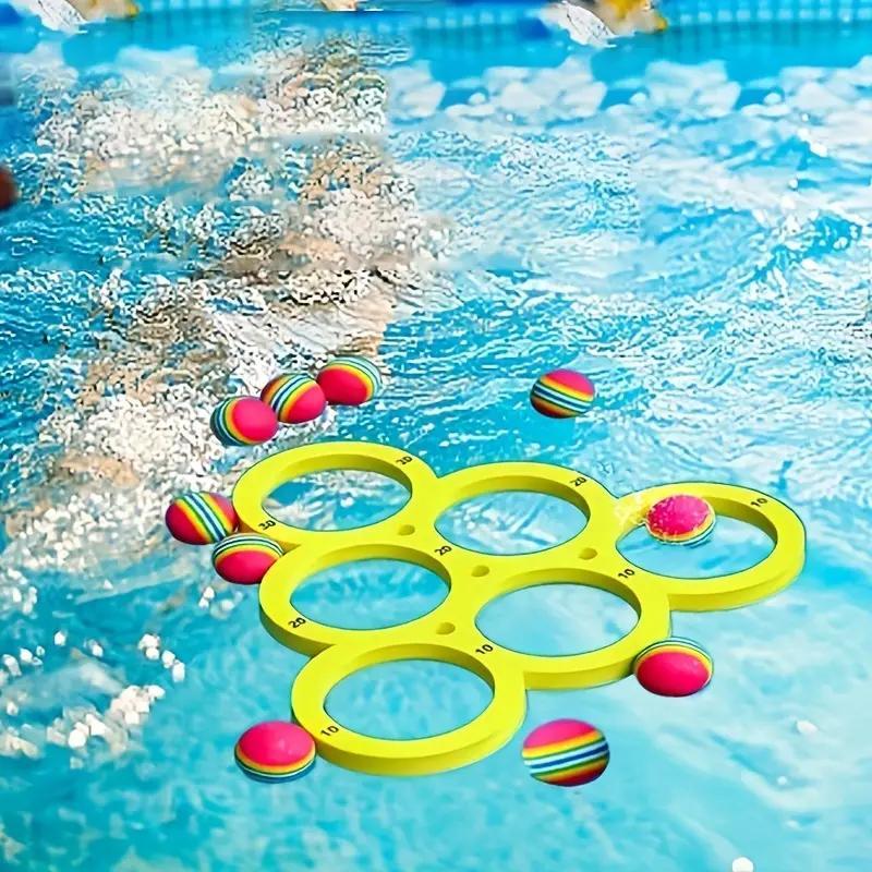 Fun Floating Pool Toss Game Props, 1 Set Durable Water Sports Equipment for Universal Use, Lightweight and Easy To Play, Throwing Game Ring