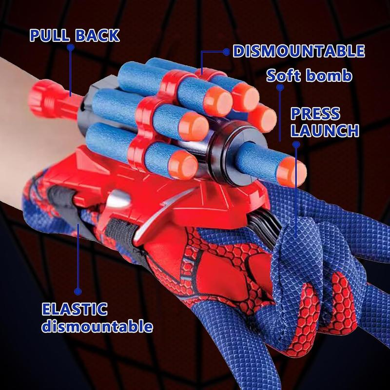 Spider Web Shooter, Spider Web Gloves,Children Educational Toys, Superhero Wrist Launcher Toy, Spider Gloves Man Cosplay Gift for Kids