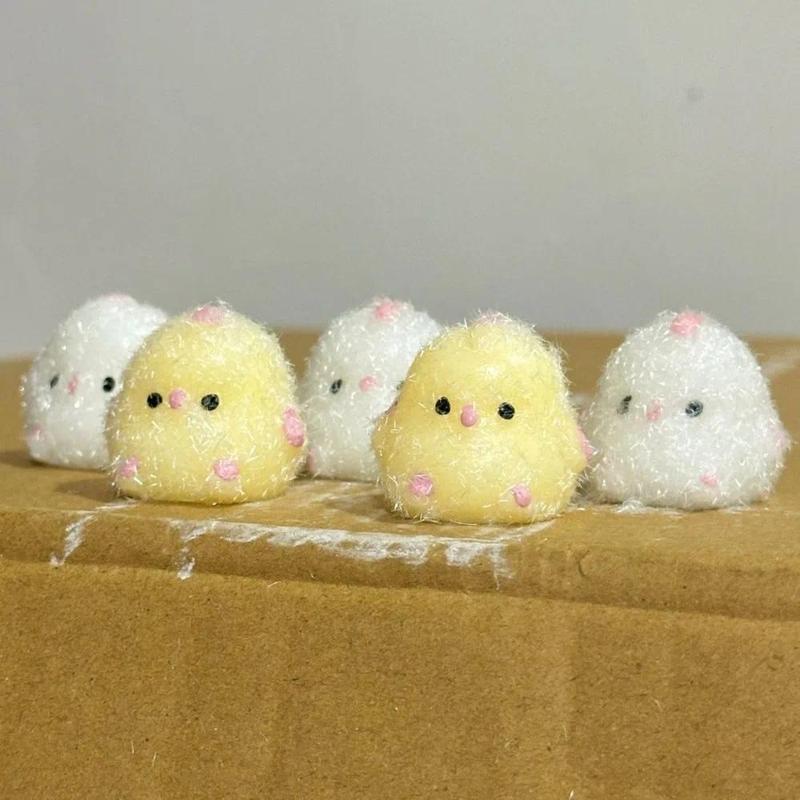 5pcs cute chicken toy cartoon animal slow rebound toy Children girls Gift Christmas pendant Gift Home decoration