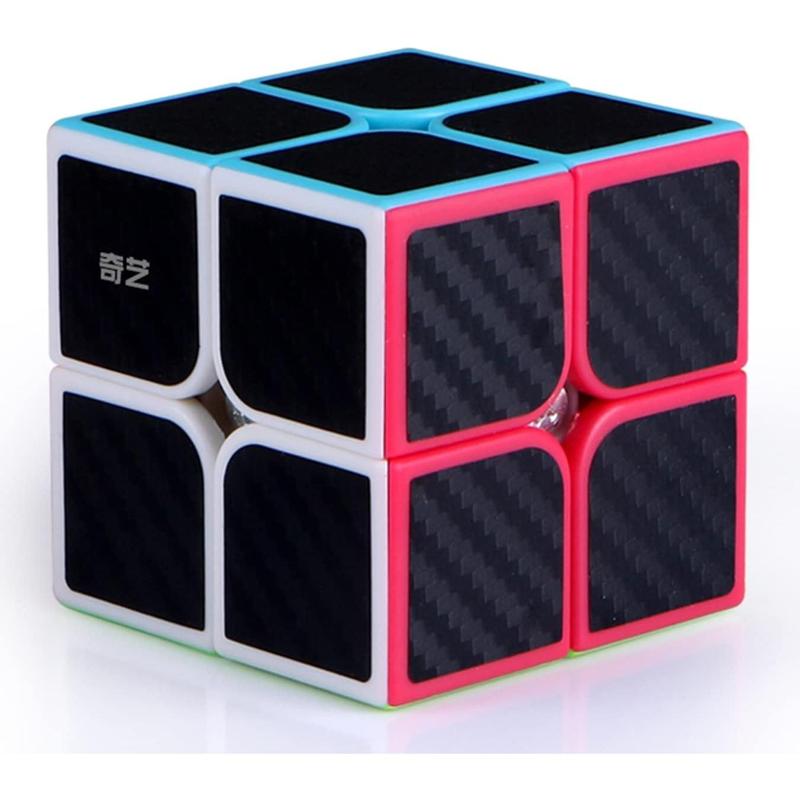 Roxenda 2x2x2 Speed Cube, 2 by 2 Magic Cube Smooth Puzzle Cube 50mm (Carbon Fiber)