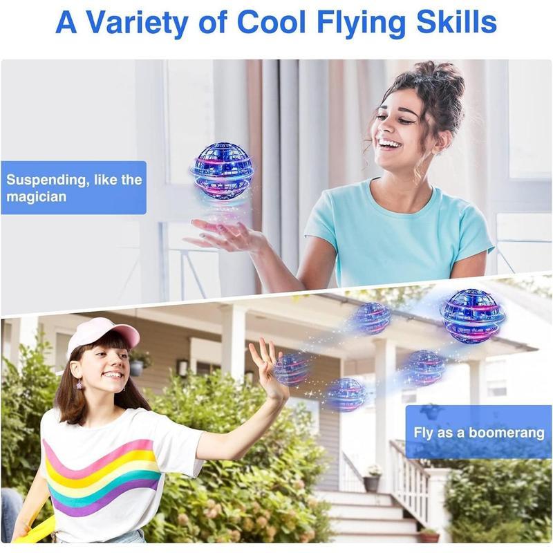 AwwPicks 2024 Flying Orb Ball Toy, Hand Drone Orbit, Hand Controlled Boomerang Hover Ball, Cosmic Globe Boomerang Hover Ball Galactic Fidget Spinner, Cool Toys Gift for Boys Girls Teens Outdoor Toys, Halloween, Easter, Christmas Gifts(Blue)