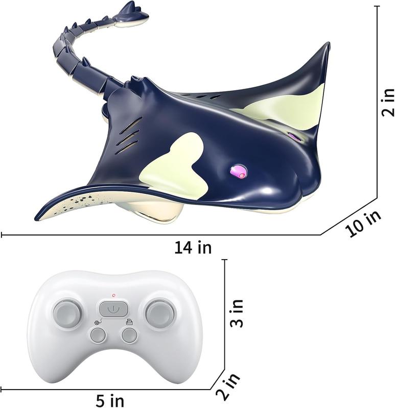 Remote Control Manta Ray Toy ，High Simulation Devil Ray for Pool Bathroom Great Gift ，Shark Toys，Exquisite gifts, Christmas gifts, birthday gifts,