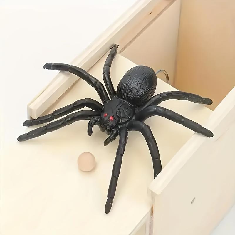 A Wooden Spider Prank Box-Funny Prank Gift Practical Joke Suit, Suitable for Various Room Types, Outdoor Use, Holiday Themes Include Halloween