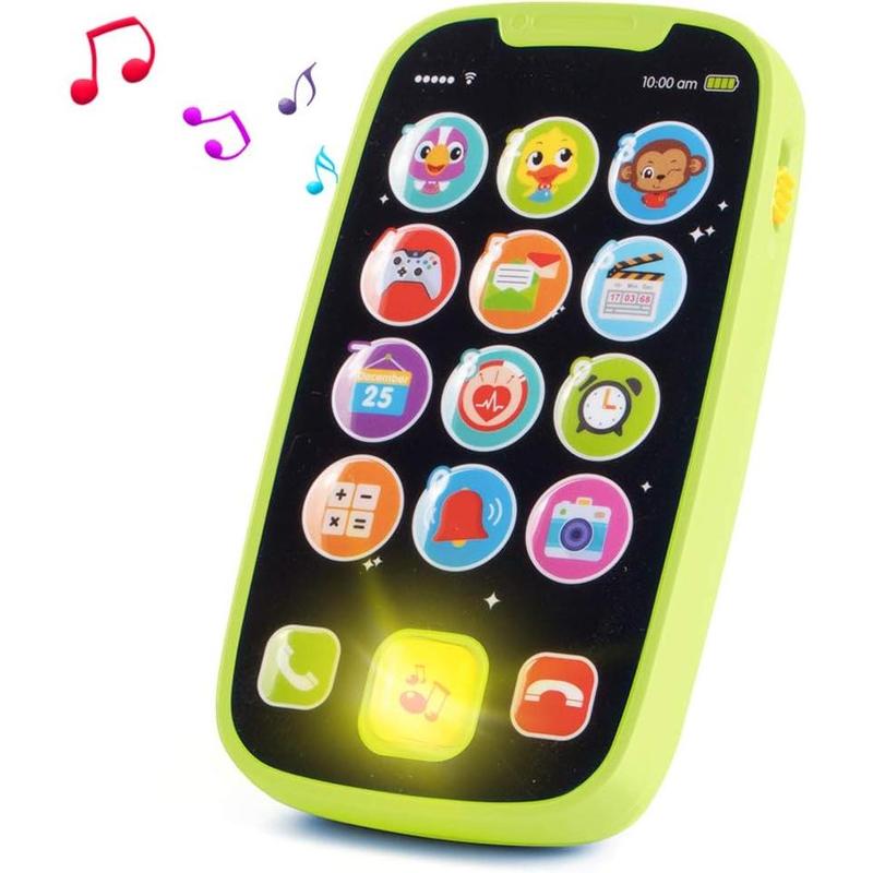 Baby Toy Phone for 1 2 3 Year Old Boy Girl Fake Phone Toys with Music Baby Cell Phone Toys 6 to 12 Months Light Up Play Phone for Babies s Toddlers Educational Learning Toys Gifts for Boys