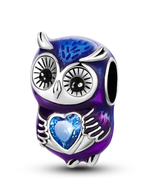 Owl Design Bead, Rhinestone Decor Bead Diy Jewelry Making Supplies for Necklace and Bracelet, Fashion Accessories for Women & Girls for Holiday Engagement Gift