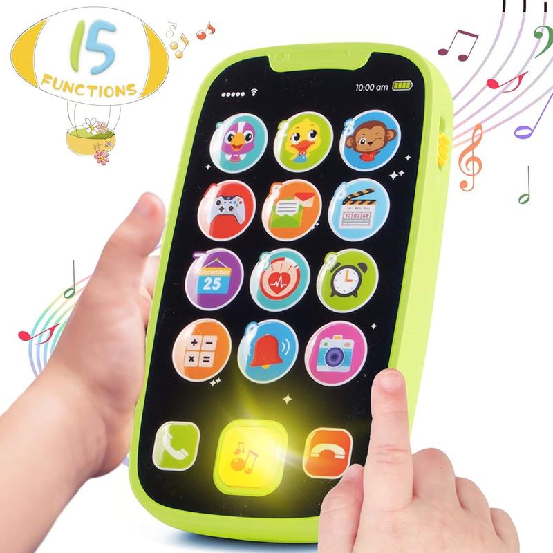 Baby Toy Phone for 1 2 3 Year Old Boy Girl Fake Phone Toys with Music Baby Cell Phone Toys 6 to 12 Months Light Up Play Phone for Babies s Toddlers Educational Learning Toys Gifts for Boys