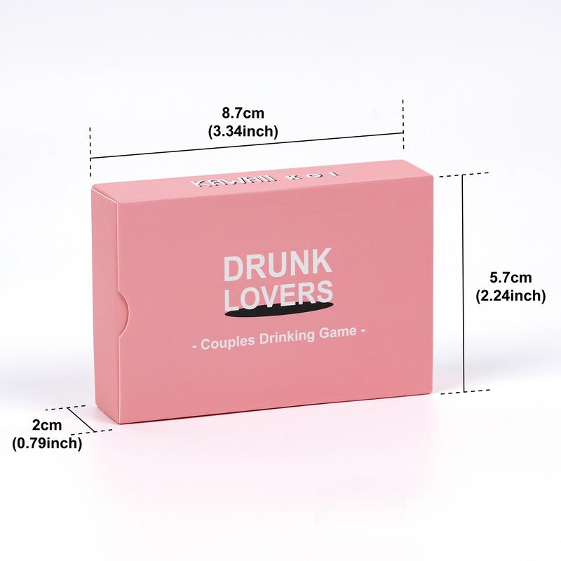 DRUNK LOVERS Couple Drinking Game for Date Night, 54 Game Cards Couple Party Game for Promoting Relationship, Anniversary Valentine's Day Holiday Gift