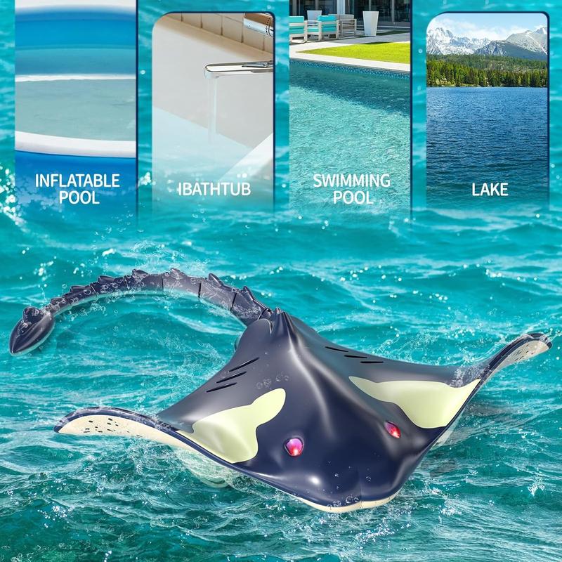 Remote Control Manta Ray Toy ，High Simulation Devil Ray for Pool Bathroom Great Gift ，Shark Toys，Exquisite gifts, Christmas gifts, birthday gifts,