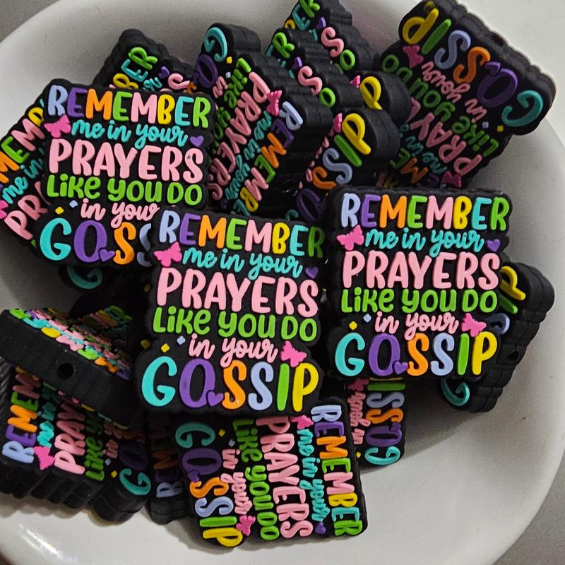 Sarcasm - Remember Me In Your Prayers Silicone Focal Bead