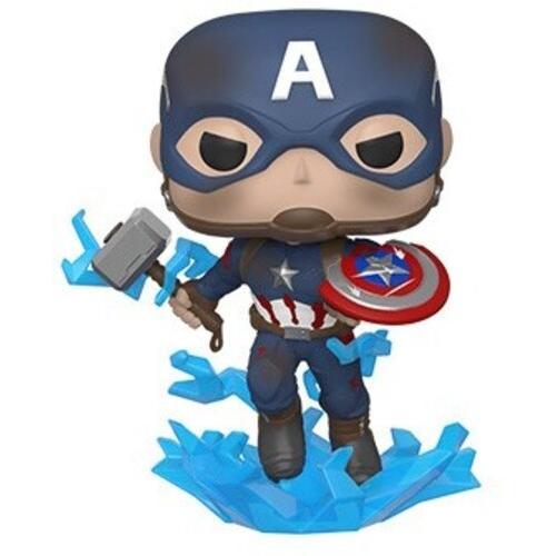 FUNKO POP! Marvel: Endgame - Captain America with Broken Shield & Mjoinir  [Collectible Figurine Statue Bust] Vinyl figurine statue