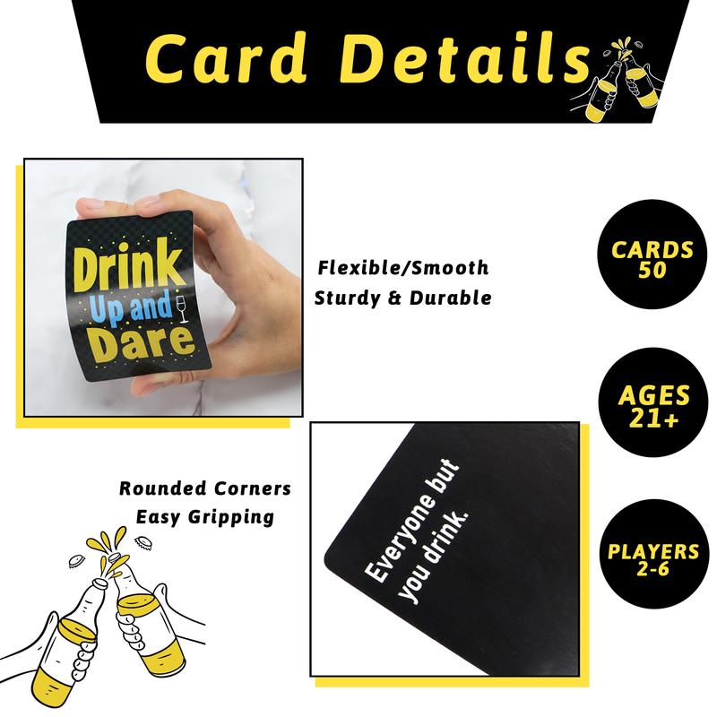 Aomaic Drinking and Dare Card Games, Cards Games for Party, Christmas Nights, Celebration, Bachelorette Parties, Birthday