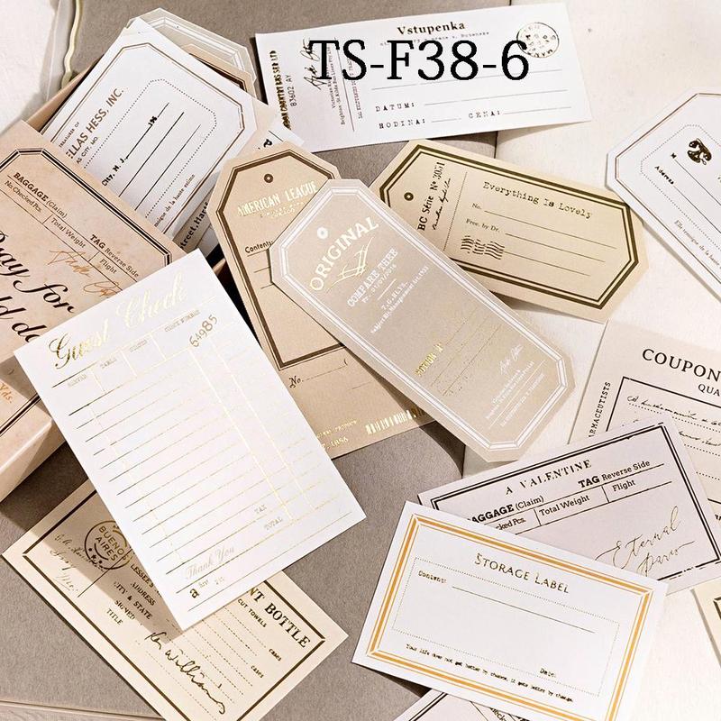 Vintage Stamp Pattern Scrapbooking Paper, 20pcs box DIY Decorative Sticker Paper, Scrapbooking & Stamping Supplies for Home School Office