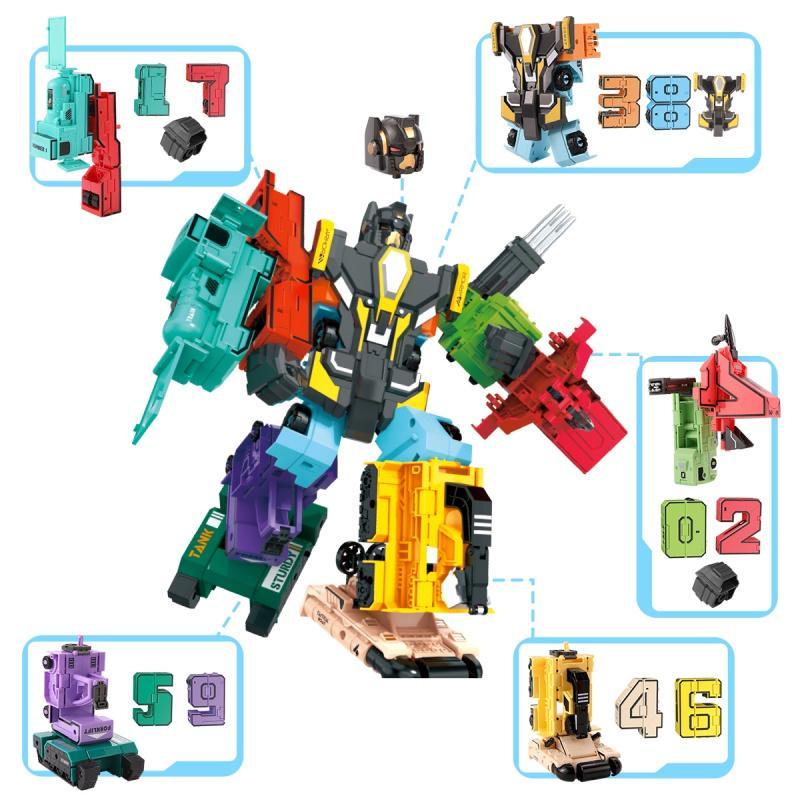 Transform Robot Toy, 0-9 Number Blocks Transform Robot Toy, STEM Learning & Educational Toy, Birthday Gift for Teens