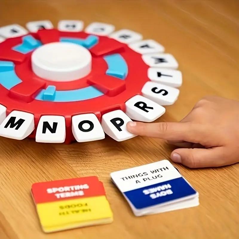 Word Game,Board Games,Games for Adults,Fast-Paced Fun Family Card Game in Portable Packaging,Race Against The Timer to be The Last Player,Learning Game Great for All Ages (Red+Black)