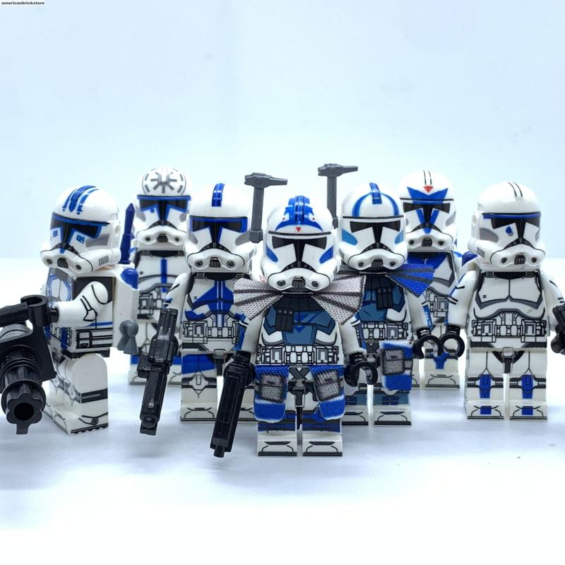 501st ARC Trooper Minifigures Star Clone Wars Clone Troopers Fives Echo Tup Hardcase Jesse Kix Dogma