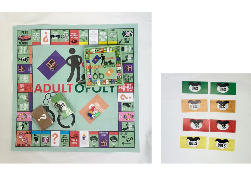 Adultopoly Couple Game Card Board Game - Date Night Couple Games (1 Set)