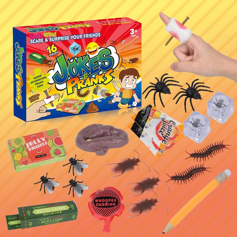 Prank Kit Funny Gag Gifts, Joke Box Ultimate Gift Set, Practical Jokes Perfect Party Favors 20 PCS Pranks for Kids Adults, April Fools Novelty Toys for Playing Jokes